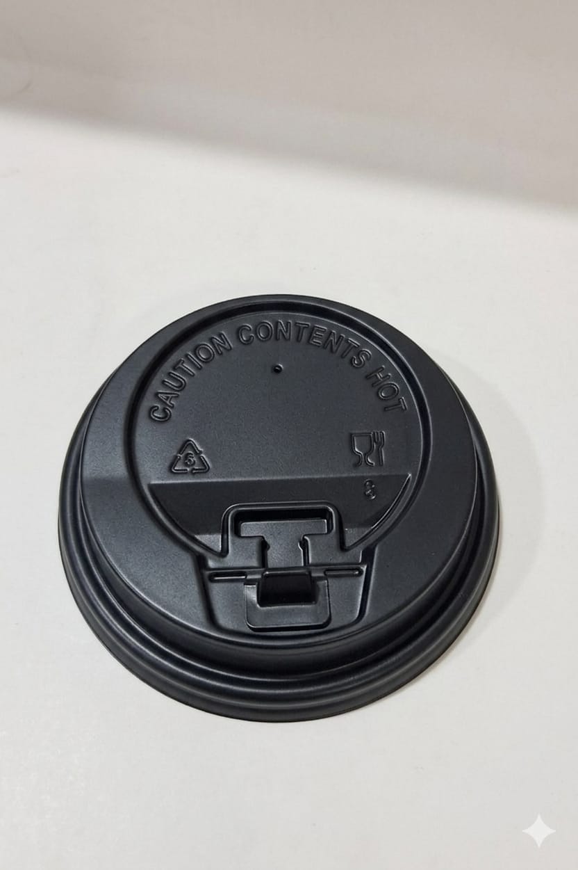 90 mm PS Lid lock-Back Lid Black