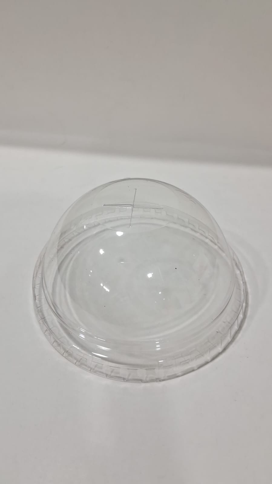 92 mm PET Lid Dome Straw Cut Lid Transparent